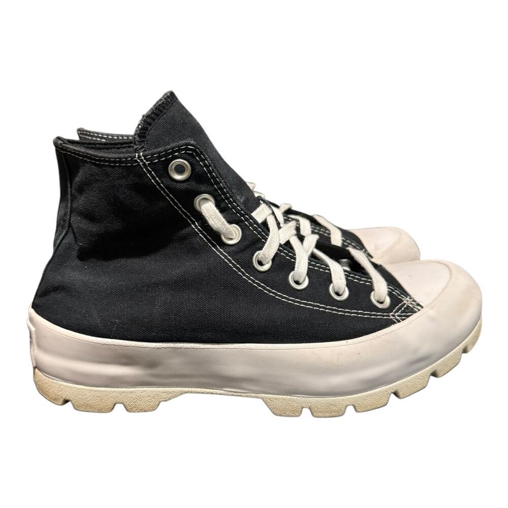Converse Run Star Hike Platform High Top Black White Lug Sole Sneakers Women’s 8 - Picture 2 of 9